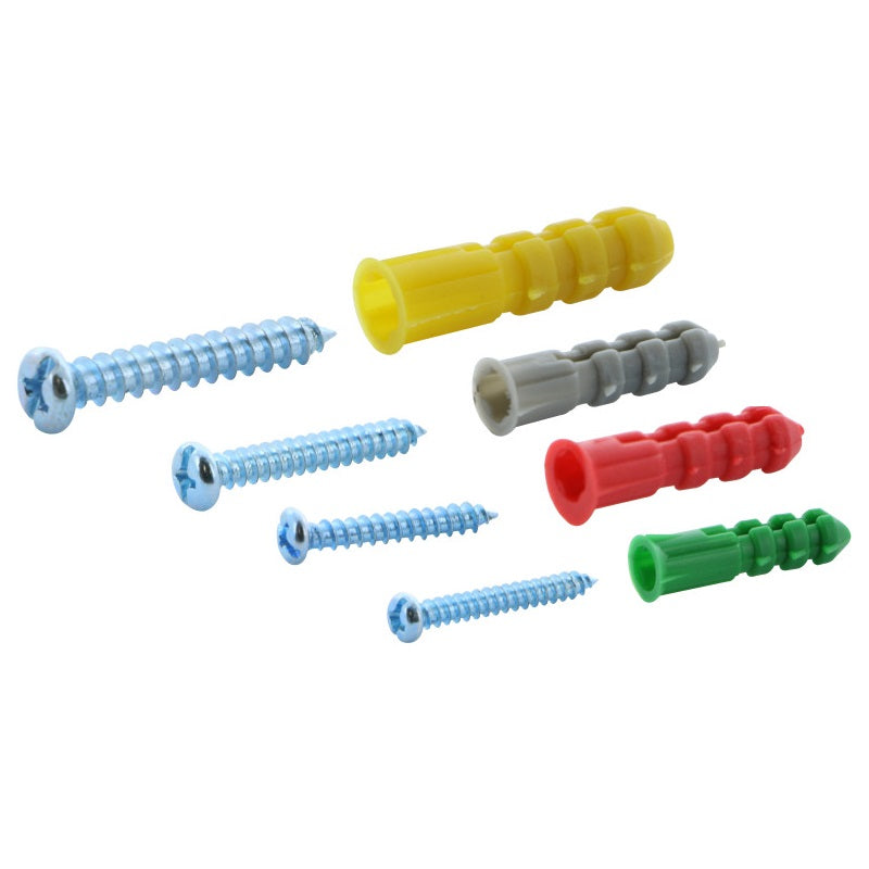 (100 piezas) Kit de tornillos y anclajes surtidos