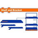 Repisas y soporte para Exhibidor Ferretero Wadfow. Repisa: 89cmx37cm y Soporte: 40cmx7.6cm.