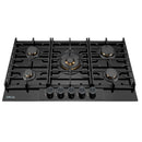 Estufa empotrable a gas Genova 90 Professionale. Color negro.