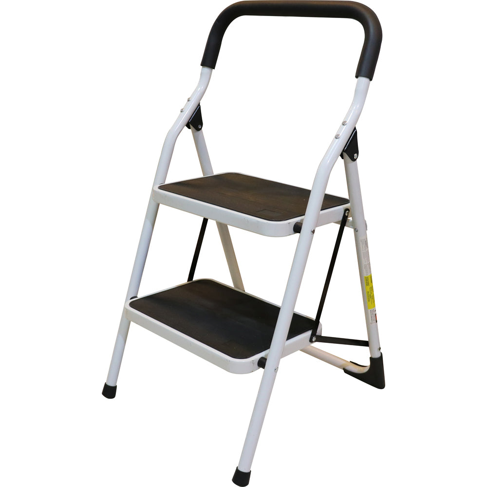 Escalera tubular plegable taburete acero 2 escalones Surtek.