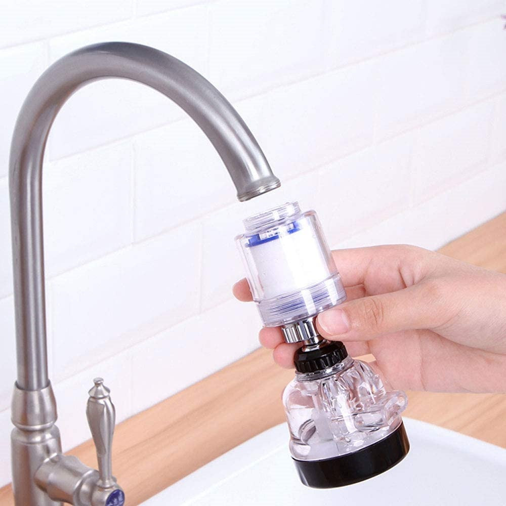 Boquilla para grifo con filtro de purificación y rotación de 360º.