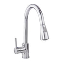 Llave de fregador monomando para fregador nariz retráctil