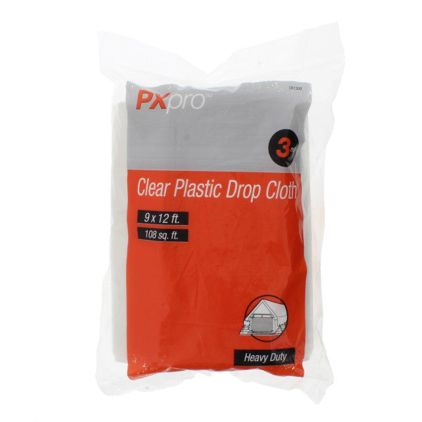 Lona protectora de plástico transparente de 9 x 12 pies