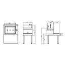 Estacion de mezclador con fregador. 450cm x 60cm