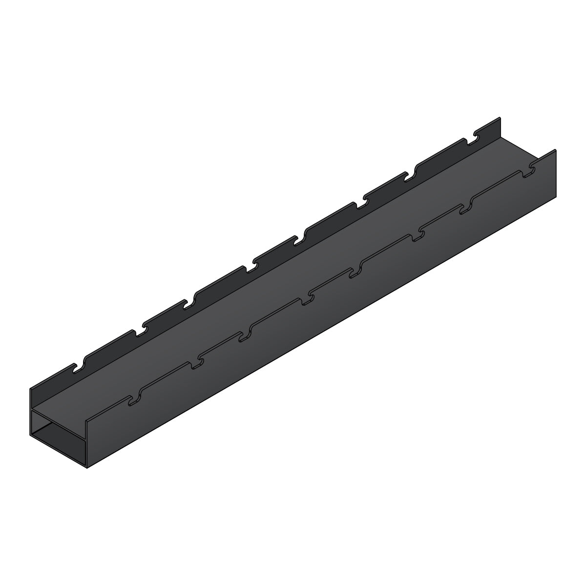 Marco mecanizado reforzado para Montaje de Louver modelo U128 y U128.1. Espacio Visible 12.34 mm. Pa