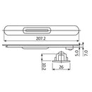 Haladera Embutida de Presion para Ventana y Puerta corrediza. Color negro.