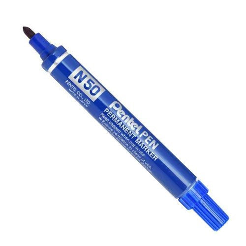 Marcador permanente azul punta redonda 1.8mm