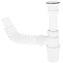 Trampa plástica flexible para fregadores con conector desague