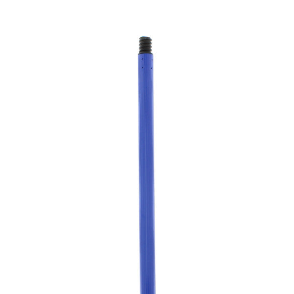 Mango de metal color azul de 7/8" x 48" con punta de metal roscada