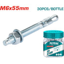 (30 unidades) Juego de Tacos de anclaje M6x55mm.