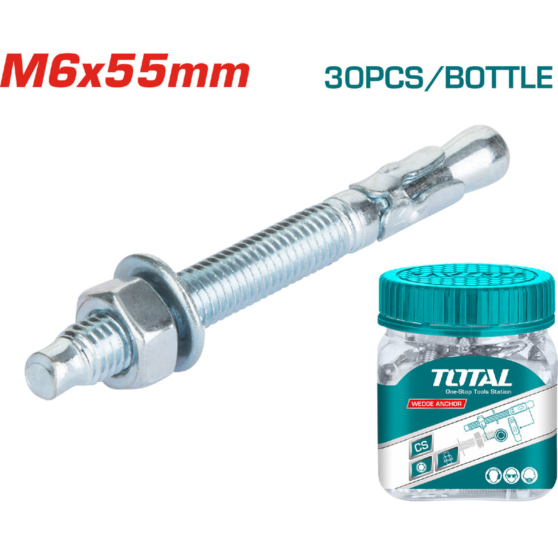 (30 unidades) Juego de Tacos de anclaje M6x55mm.