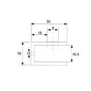 Clip chico corto para vidrios de 8-10 mm. Acabado Satinado (se vende por unidad)