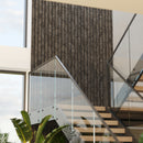 Lámina acanalada decorativa PS Dark old wood 12x120x2900 mm