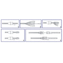 C10105L Terminal sin necesidad de prensa hidraulica, para cable 5 mm  .Rosca macho.