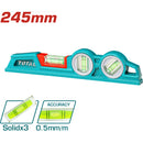 Nivel de Burbuja de Superficie Plana 24.5 cm. Aluminio de alta calidad.