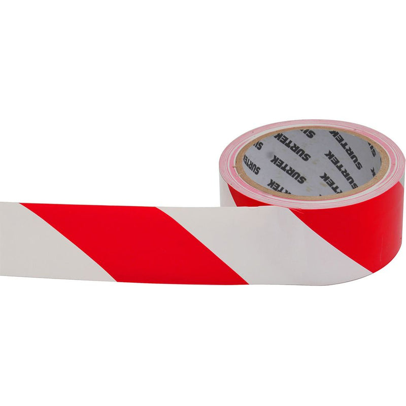 Cinta de señalización rojo y blanco 18 mt Surtek