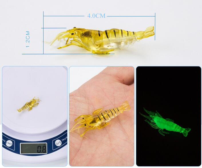 Señuelo camarón suave anzuelo 10 Uds.