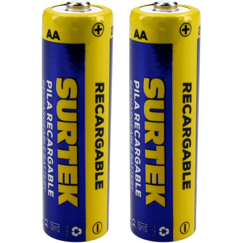 Pilas recargables AA blíster con 2 piezas Surtek.