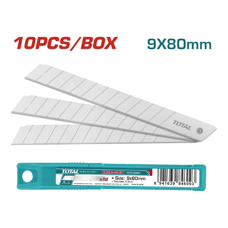 Juego de cuchillas 10Pcs, Tamaño: 9X80MM, para exactos