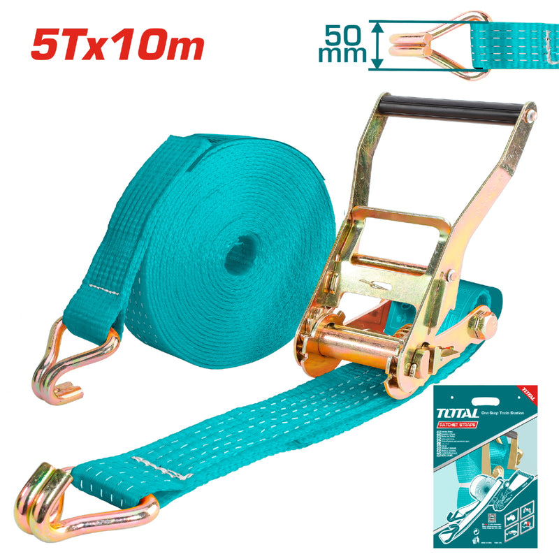 Correas de amarre trinquete de 5tons / 10 mts, 50mm ancho