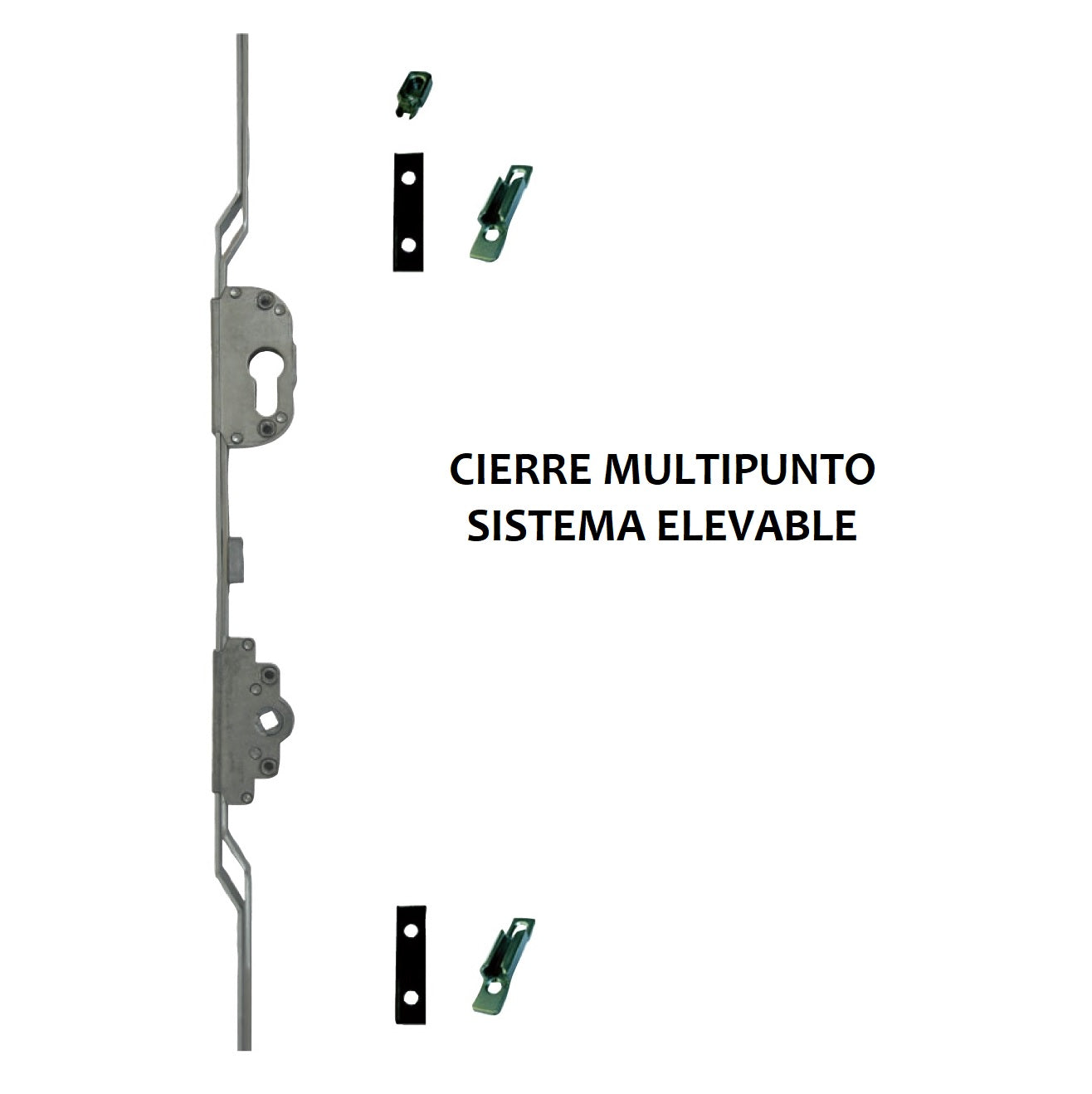 Cuerpo Cierre Multipunto. Tope Antivuelco. Tiene 3 punto Cierre. Funcion con Cilindro Europeo.
