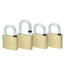 Juego de 4 candados latón gancho corto 40mm Lock