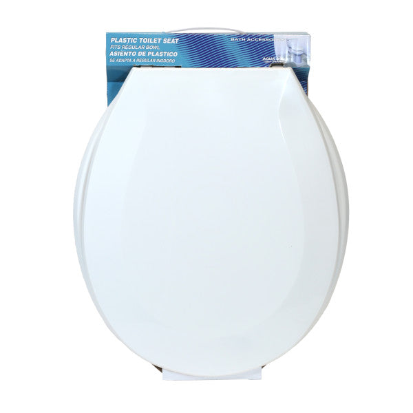 Tapa de asiento semi redondo para inodoro. Color blanco