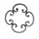 Rosón artístico de hierro forjado Diámetro Ø 290 mm; Barra cuadrada 12 x 12 mm