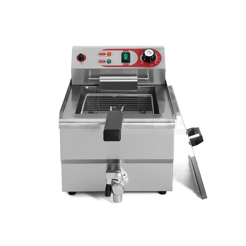 Freidora electrica 10L con valvula de drenaje  1500W 50-200C. 110 /60 htz 470*279*349 mm 6 meses