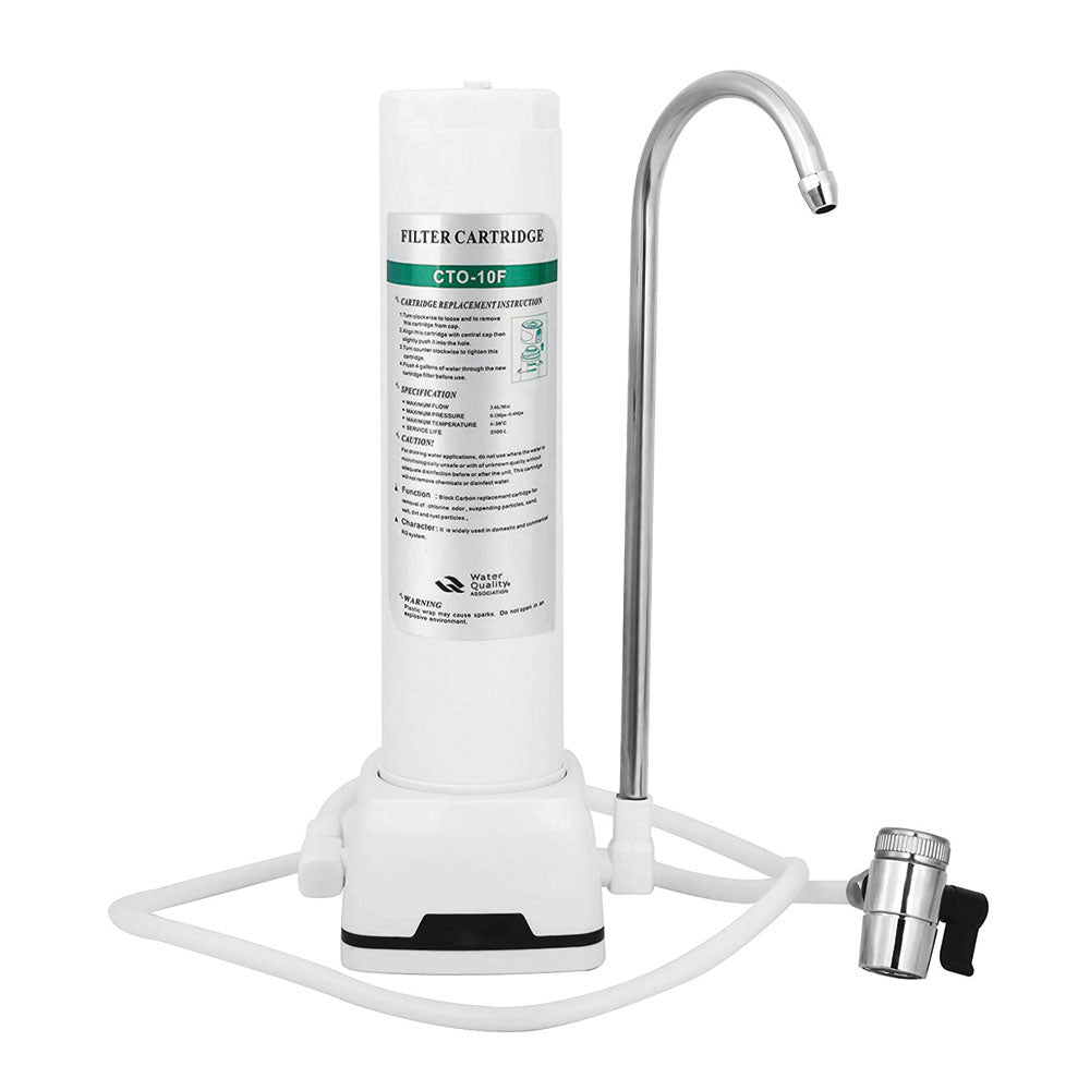 Clear Pure individual filtro de sobreponer facil de usar, sin electricidad con 1 Filtro CTO-10F