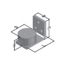 Chumacera inferior diam. 70 mm. Con platina para atornillar.