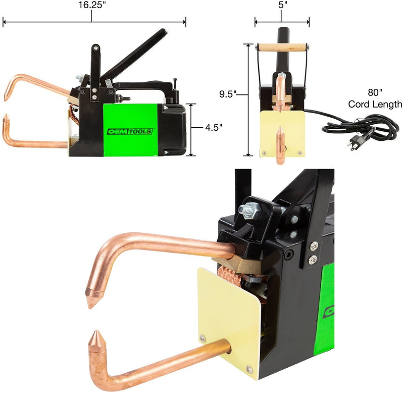 Soldadora de punto manual 110VOLT/60Hz. 7" de profundidad.
