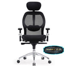Silla ejecutiva de oficina Mesh Top Quality Alta con Posa cabezas acolchado. Modelo C.E.O