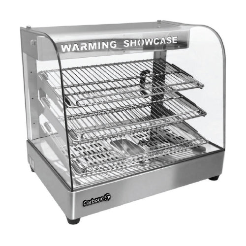 Vitrina caliente de lujo vidrio curvo 660*450*590mm 110V/60Hz 1.5KW 30kg(1 año)