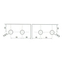 Bisagra vidrio-vidrio sencilla Sistema Plegable. Satinada para vidrios 10-12 mm