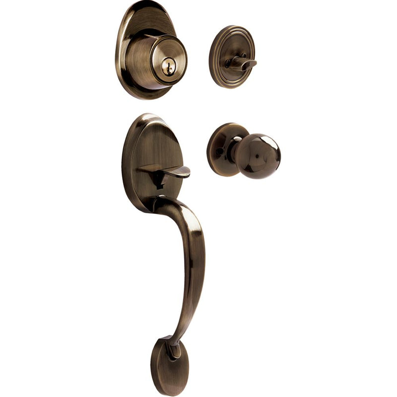 Cerradura de entrada Lock Gatillo galeana sencillo latón antiguo