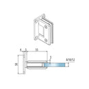 Bisagra de ducha sencilla Aleacion ZAMAC Economica Brillante Vida util 2-3 años