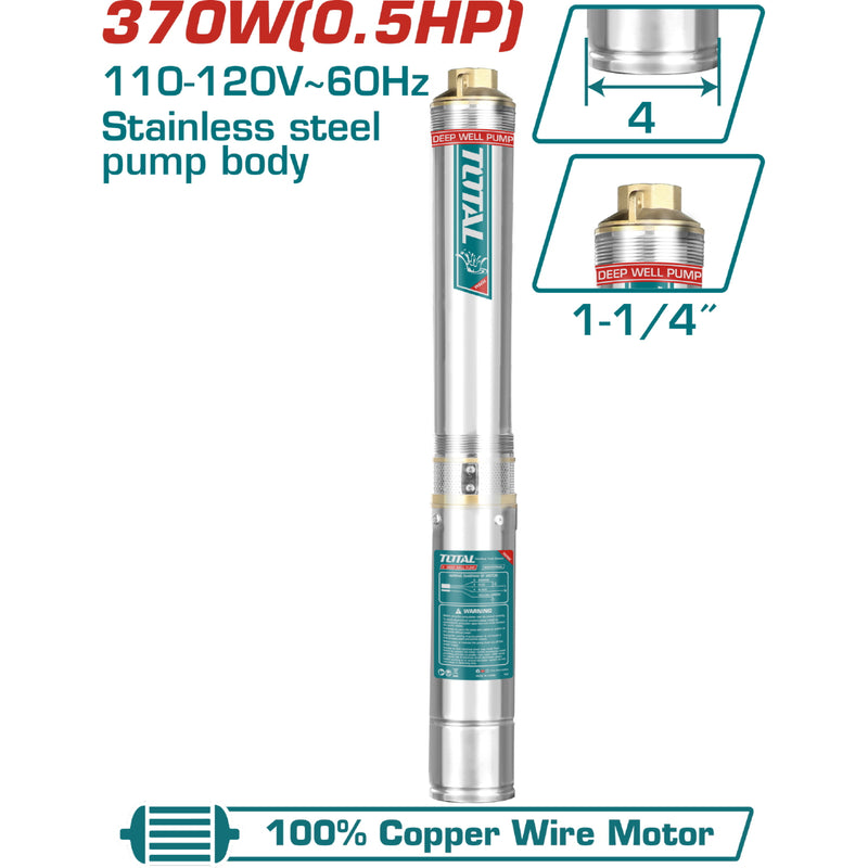 Bomba de pozo profundo cuerpo de 4"
