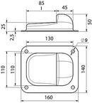 Tope para portones batientes. Para atornillar a piso.