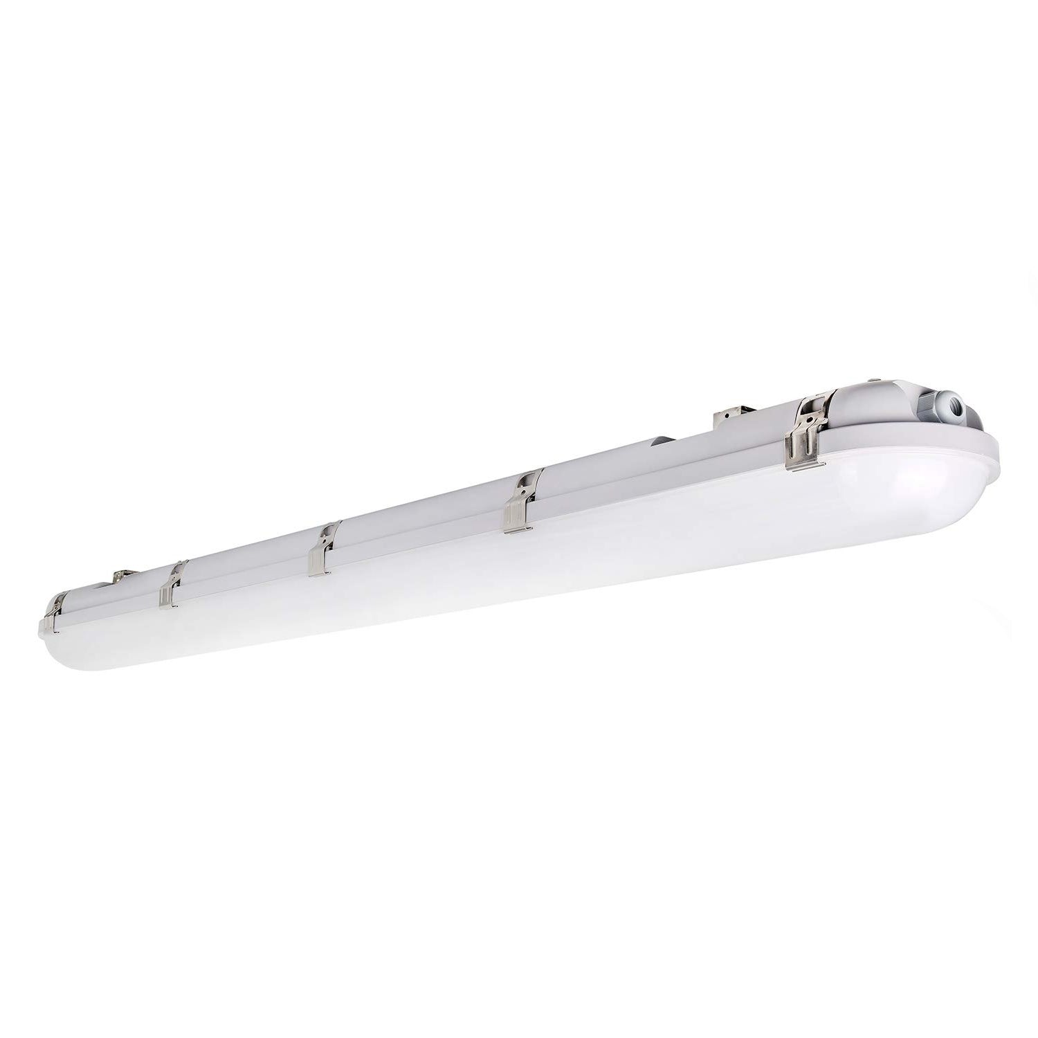 Lampara lineal colgante LED Rectangular Industrial IP65. 20 Watt. 120Volt. 60Hz. Luz Blanca (6400K) 3000 Lumens. a prueba de agua estanca