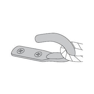 (Par) Ganchos galvanizados de 3-3/8" para cuerda