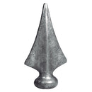 Punta de lanza soldable con 6011, Base Ø 35 mm, 125mm de alto.