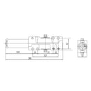 Cierrapuertas para 65a140cm(15~150kg).Fuerza EN1~EN6 variable con valv.Funcion back check(12años)
