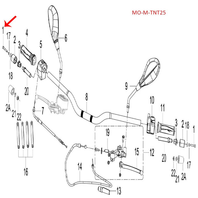 Empuñadura del acelerador (TNT25 / TNT135)