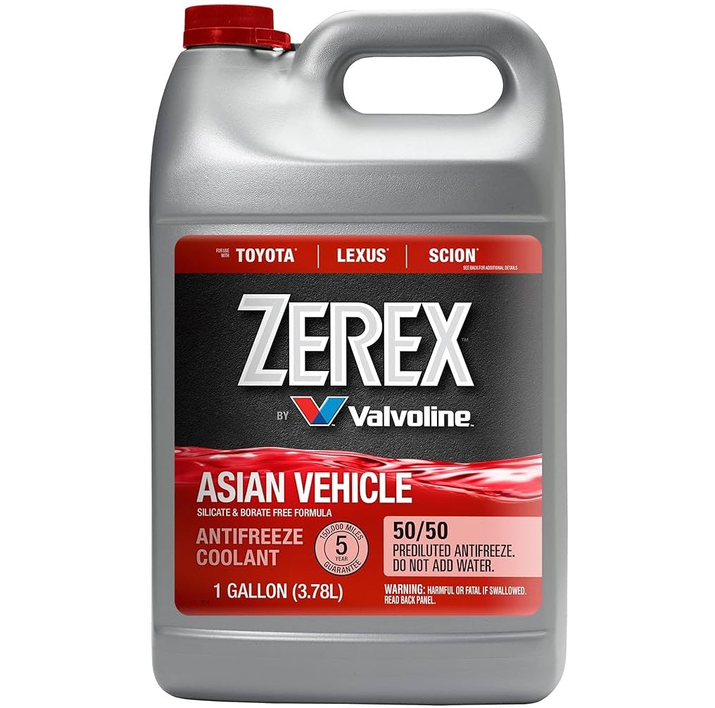 Coolant Zerex asian rojo 50/50 - 1 GL para autos asiáticos
