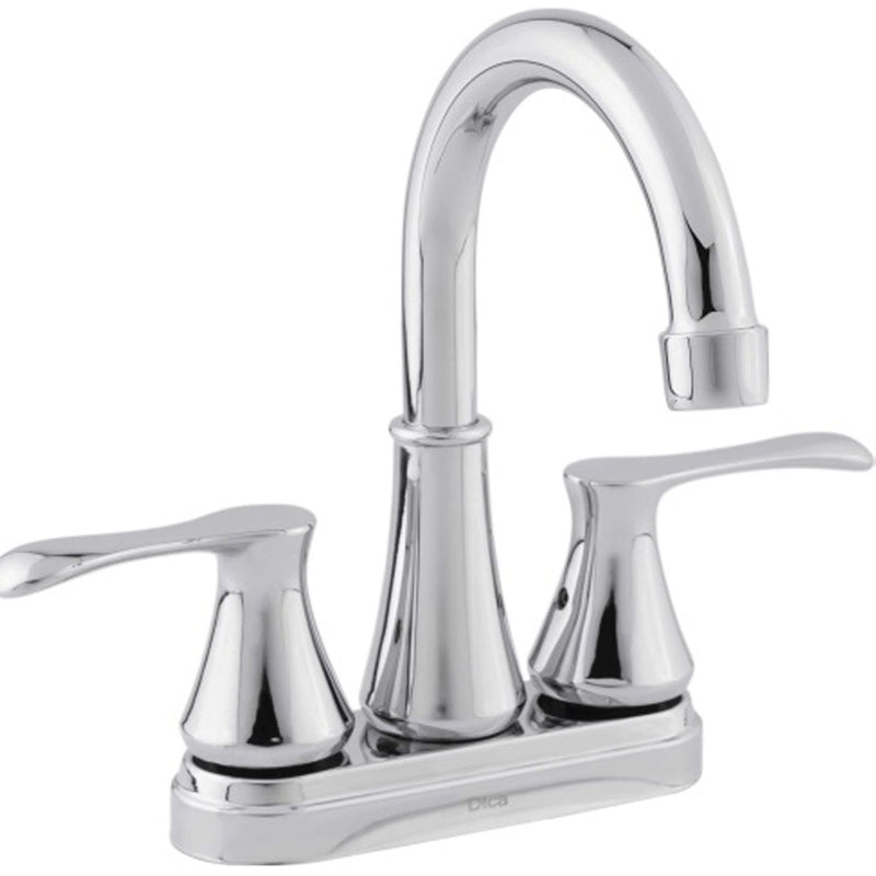 Llave mezcladora ecológica de 4" para lavamanos tipo bar con cubierta y manerales