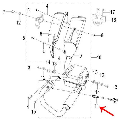 Sensor de Oxigeno (TNT25 / TRK251 / LEONCINO250 / 752S)