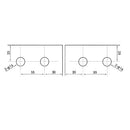 Bisagra con ruedas Sistema Plegable. Satinada para vidrios 10-12 mm