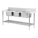 FREGADOR TRIPLE  70 x 180 x 90 CM INOXABLE