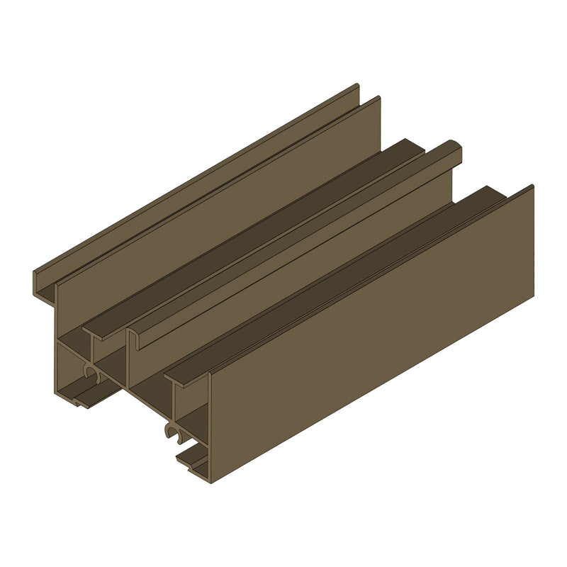Marco Inferior Ventana VC mosquitero. Espesor 1.27 mm Largo 5.85 mts. Acabado Anod Bronce VC122